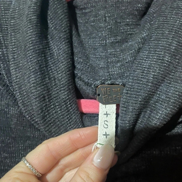 We the Free Turtle Neck Open Back Top Dark Gray Color - Picture 5 of 8